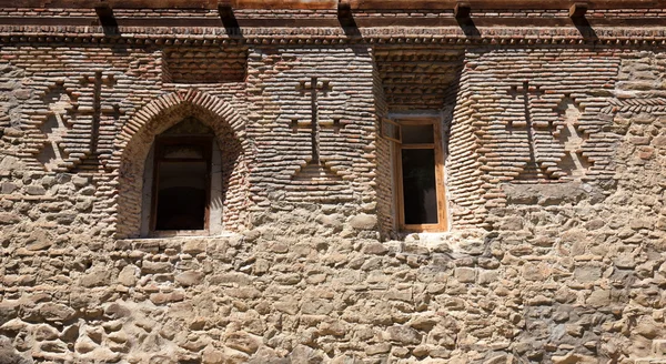 Stenmur av david gareja kloster. Georgien. — Stockfoto