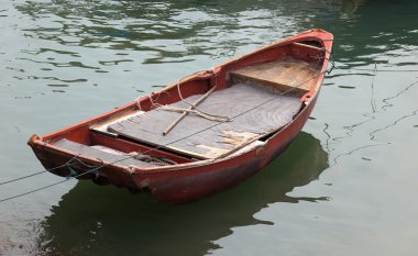 eski sandal demirlemiş. Cheung chau. Hong kong.