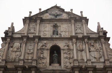 Cephe detay harap st paul Kilisesi. Macau. Çin