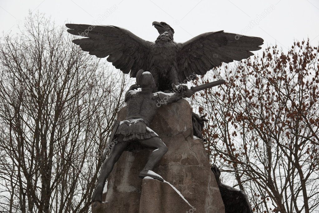 Detail of the Monument to heroes of 1812. Smolensk. Russia.
