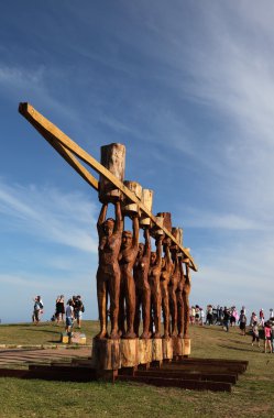 Sculpture by the sea exhibition, Bondi, Australia clipart