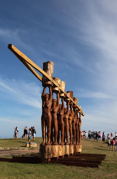 Exposition de sculptures au bord de la mer, Bondi, Australie — Photo