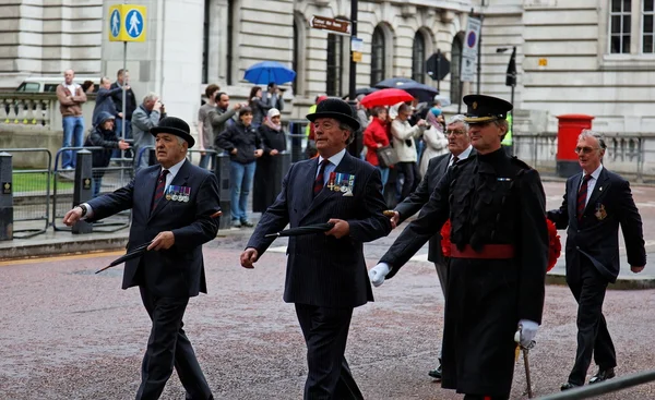 stock image Veterans parade. London. UK.