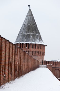 duvarlar ve smolensk Kulesi kremlin. Rusya