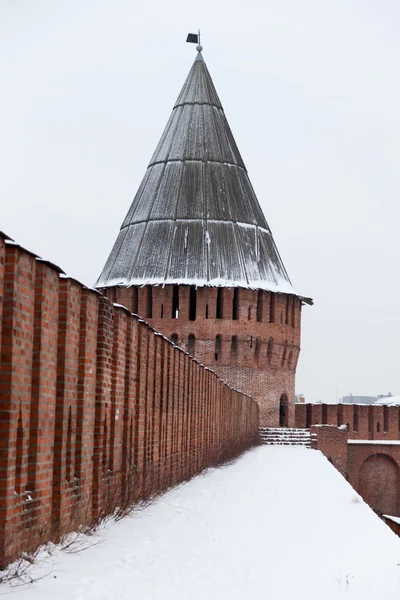 Τοίχους και Πύργος του Σμολένσκ του Κρεμλίνου. Ρωσία — Φωτογραφία Αρχείου