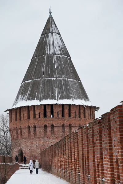 Duvarlar ve smolensk Kulesi kremlin. Rusya — Stok fotoğraf