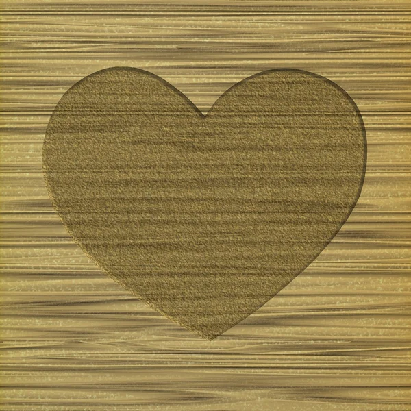 在木材中的心 — 图库照片