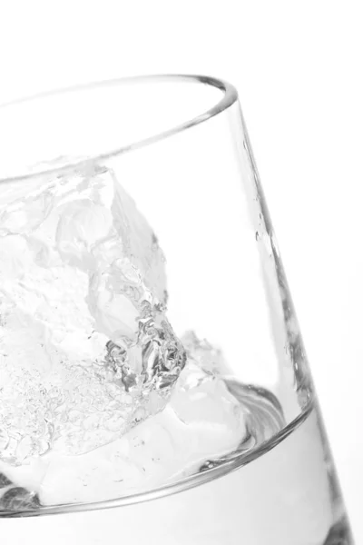Glass with ice — Stock Photo, Image