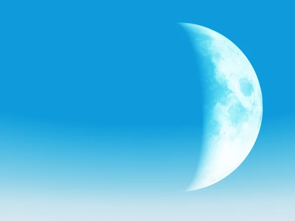 Moon i blå himmel — Stockfoto