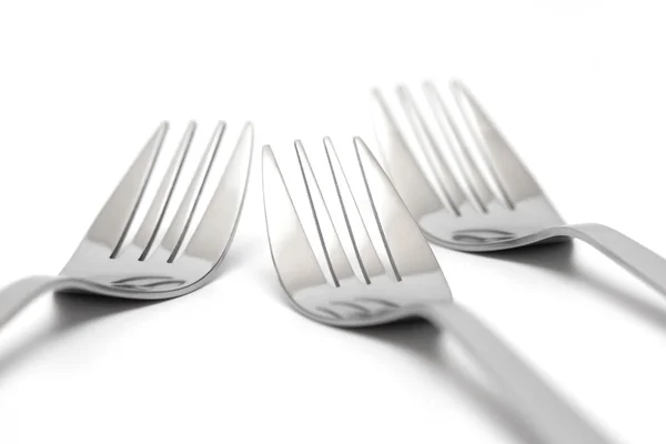 Tenedores sobre fondo blanco —  Fotos de Stock