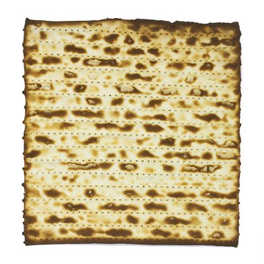 One Matza isolated on white background clipart