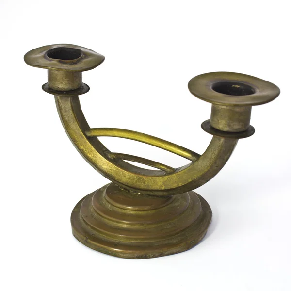 Old copper candlestick — Stock Photo, Image