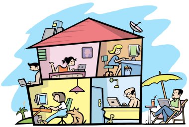 Wireless house clipart