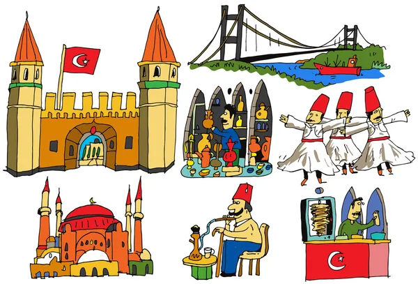 Turquía - Escenas nacionales — Archivo Imágenes Vectoriales