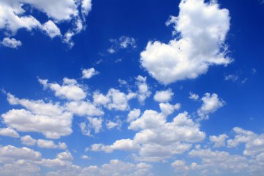 Clear blue sky and the clouds clipart