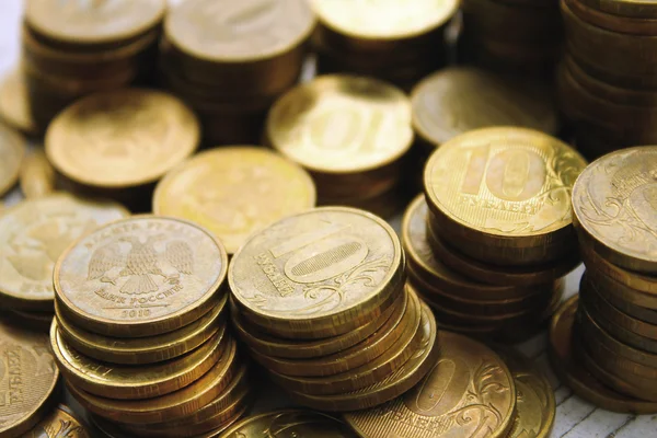 Deset rublů mince — Stock fotografie