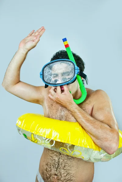 Portrait de plongeur de plage. studio — Photo