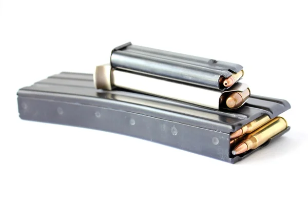 Staplade ammo clips — Stockfoto