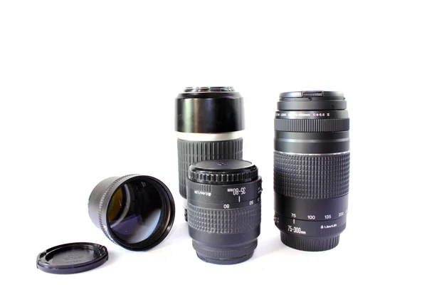 Diferentes lentes de cámara — Foto de Stock