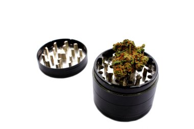 Grinder with Marijuana clipart