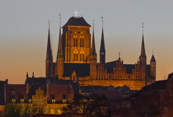 Gdansk, parish Kilisesi, st. mary's basilica — Stok fotoğraf