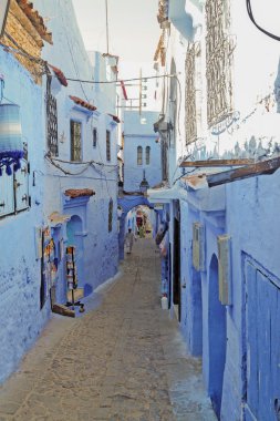 The streets in Chefchaouen,Morocco clipart