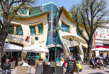 Sopot in Poland, the crooked house clipart