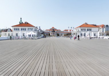 Sopot en Polonia, vista desde el muelle hacia la ciudad