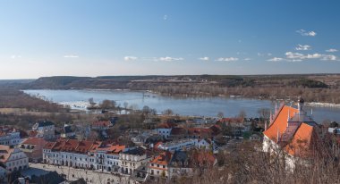 Kazimierz Dolny market place and st.george church,Poland clipart