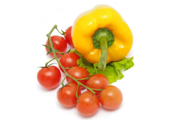 Pimienta búlgara y tomate cherry —  Fotos de Stock