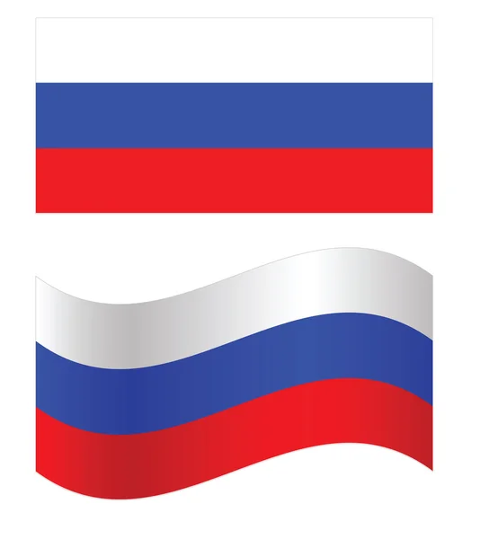 Bandeira russa, ilustração vetorial — Vetor de Stock