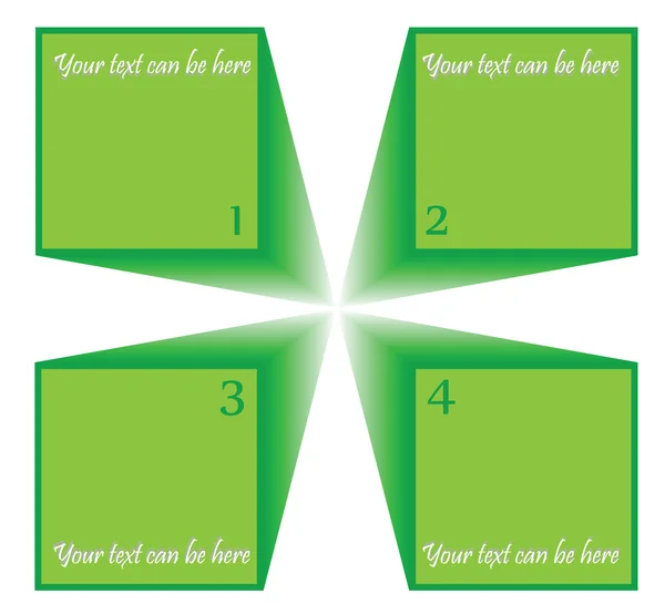 Diagramm in vier Schritten — Stockvektor