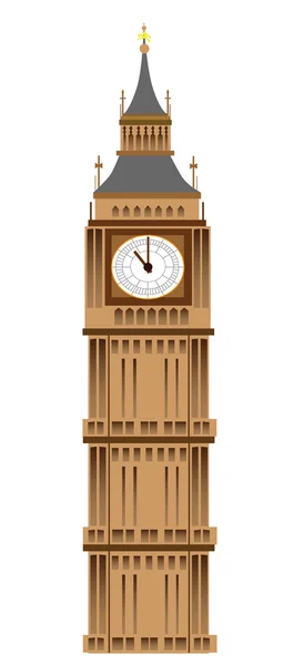 Big Bena wieża ilustracja na białym tle — Wektor stockowy