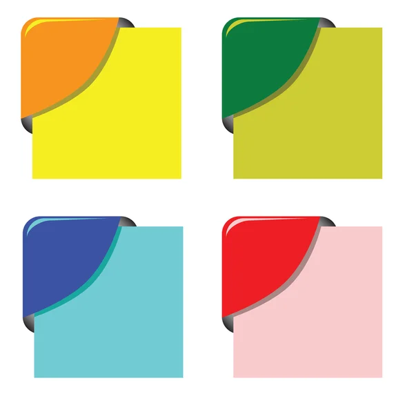 Set of colorful corners — Stock Vector