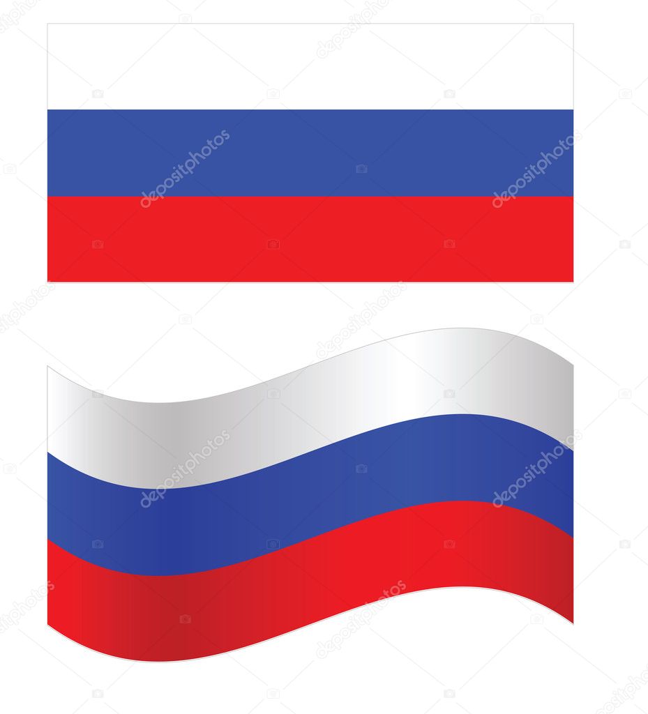 Bandera rusa, ilustración vectorial vector, gráfico vectorial