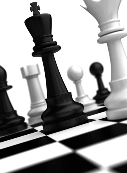 Шахматный крупный план — стоковое фото
