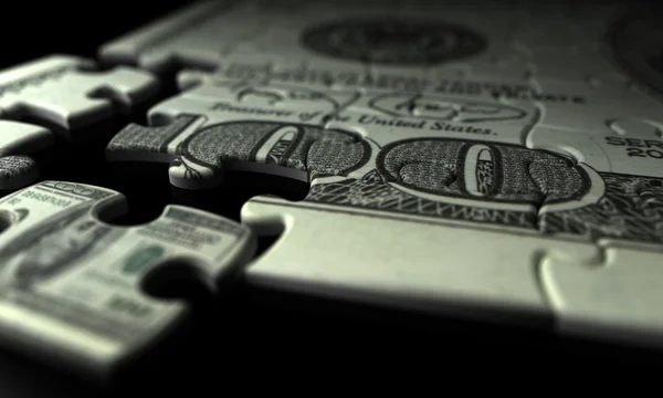 Onvolledige dollar close-up — Stockfoto