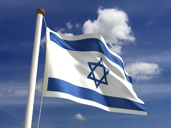 Izrael vlajka (s ořezovou cestou) — Stock fotografie