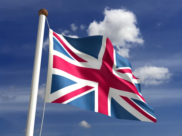 Vlag van het Verenigd Koninkrijk (met uitknippad) — Stockfoto