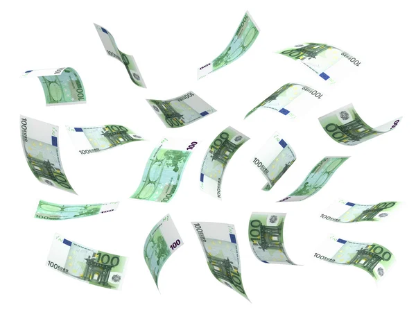 Fliegendes Geld (Euro) — Stockfoto