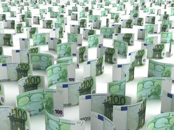 Euro disperso — Fotografia de Stock