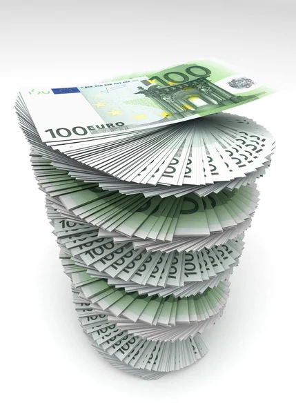 Swirled Euro 's — стоковое фото