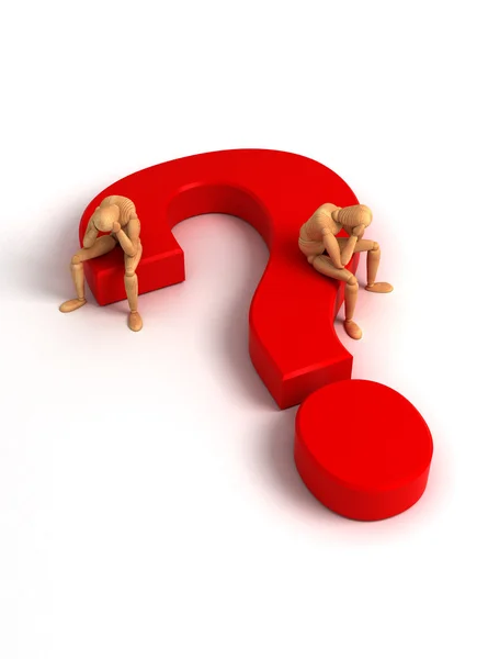 Question Mark (With clipping path) — Stock Photo, Image