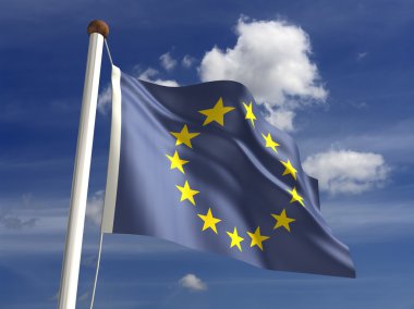 Europe flag (with clipping path) clipart