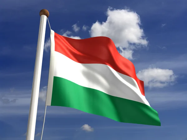 ハンガリーの国旗 (クリッピング パスと) — ストック写真