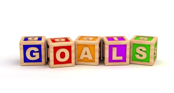 Goals (play block) — Stock Photo, Image