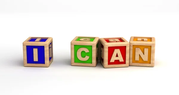 I Can (play block) — Stock Photo, Image