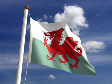 Wales flag (with clipping path) clipart