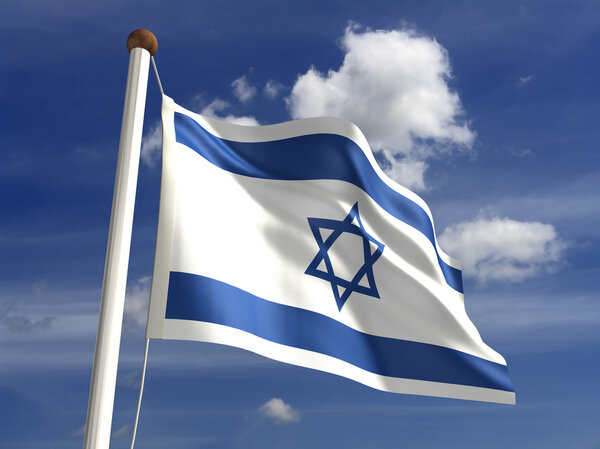 3D Israel flag (with clipping path)