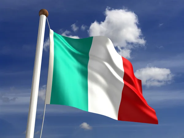 Флаг Италии (с вырезанием пути) ) — стоковое фото